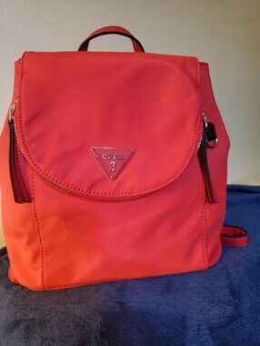 GUESS Factory Zayn Dark Pink Nylon Backpack - Excellent Condition